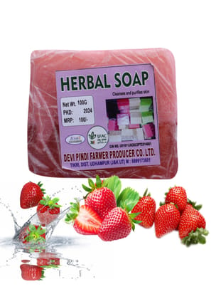 Herbal soap with Strawberry extracts