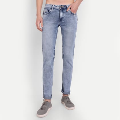 Meghz Men Slim Mid Rise Blue Jeans