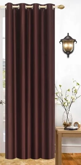 Door Curtain 7 Feet Pack of 1 Brown