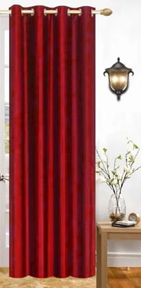 Door Curtain 7 Feet Pack of 1 Maroon