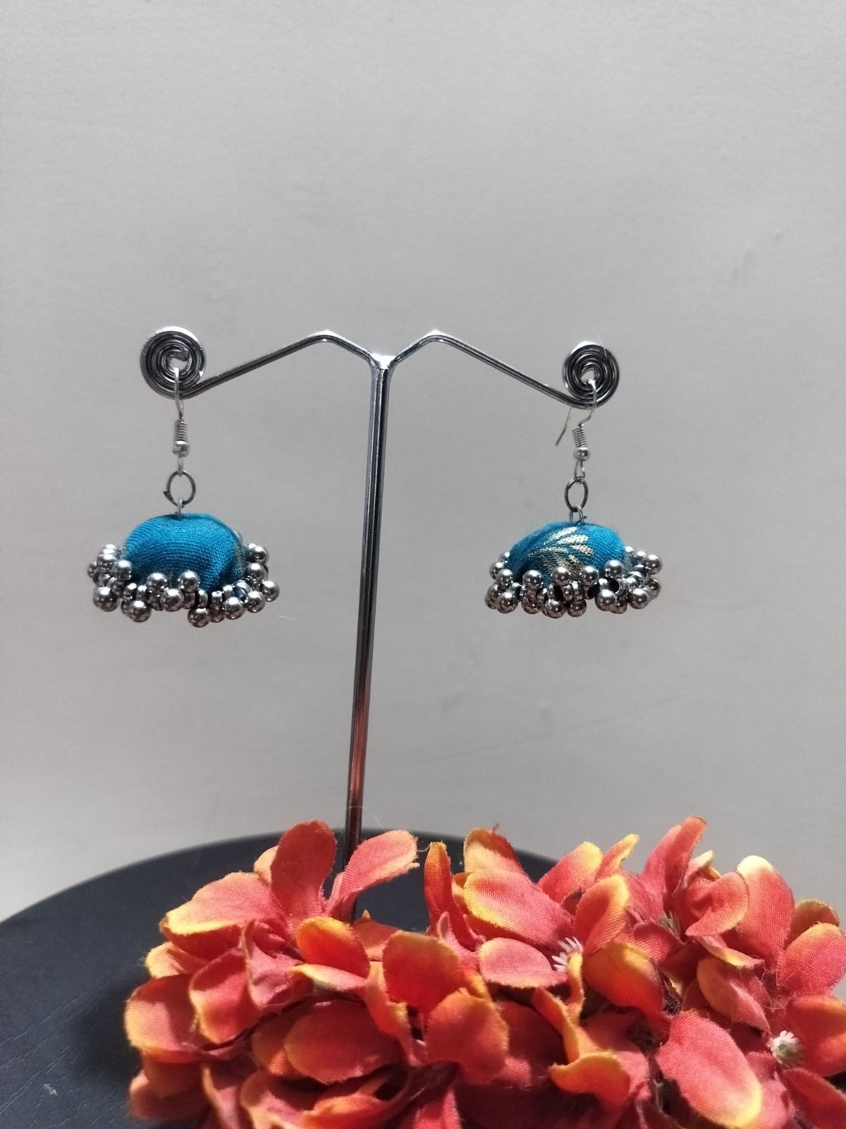 Handmade Ajrakh Jhumkas