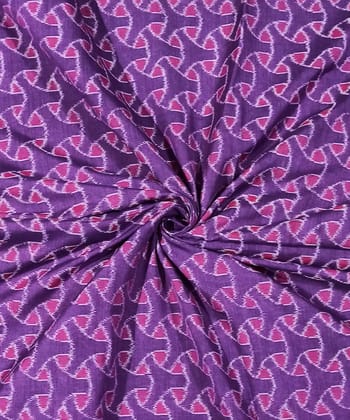 2.5m Purple Sambalpuri Handwoven Single Ikat Shirting Material