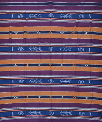 Multicolour Sambalpuri Handwoven Cotton Single Bed Sheet