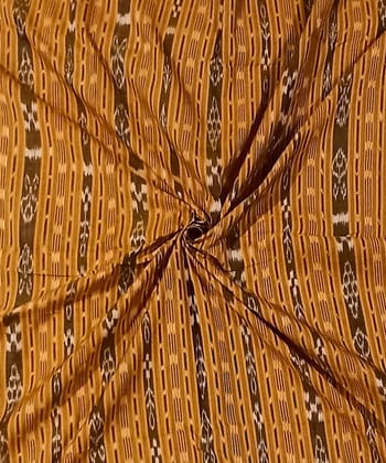 2.5m Yellow Nuapatna Handwoven Ikat Shirting Materials