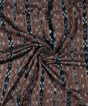2.5m�Black Brown�Nuapatna Handwoven Ikat Shirting Materials