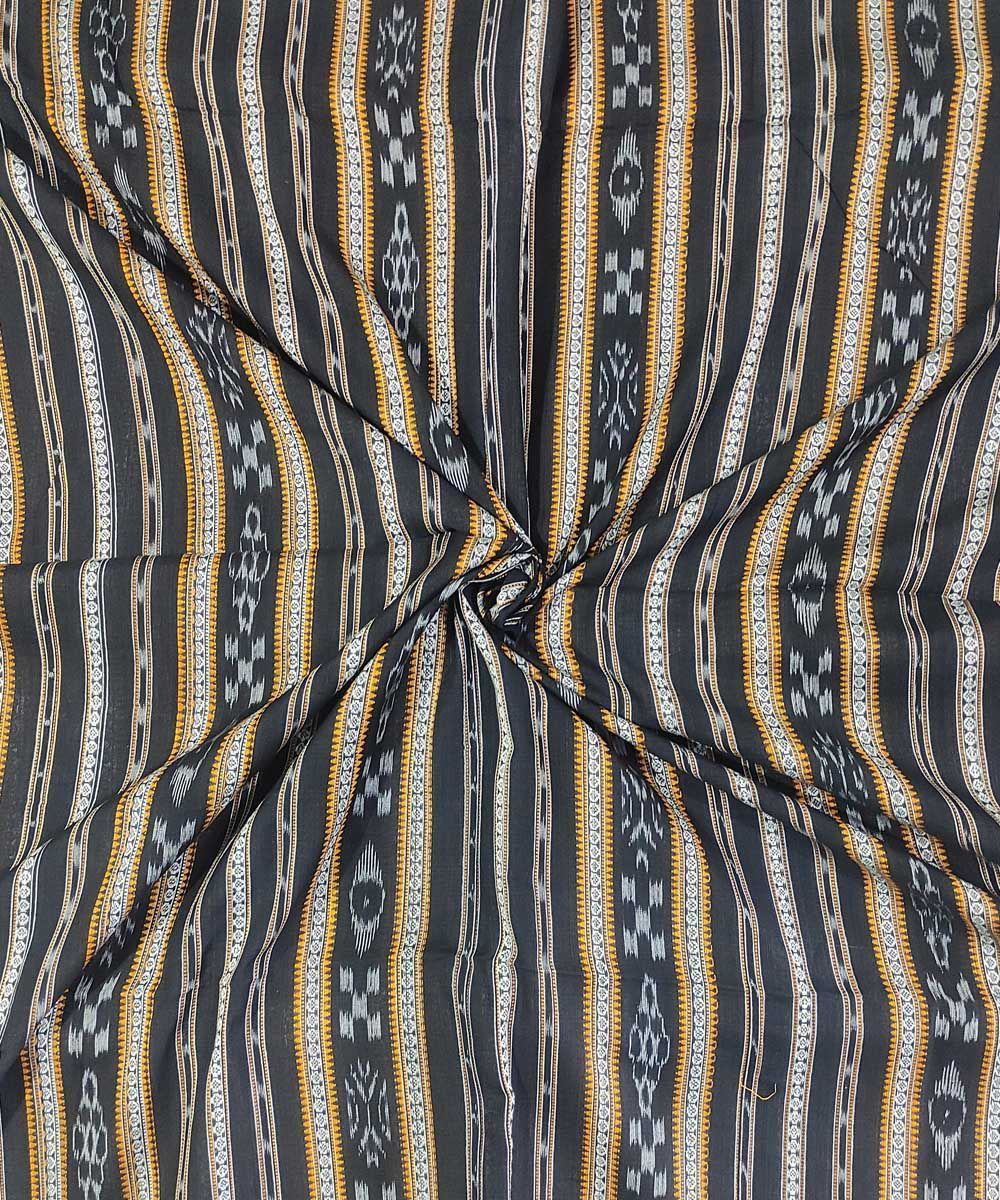 2.5m�Black�Nuapatna Handwoven Single Ikat Shirting Materials