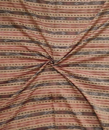 2.5m Brown�Sambalpuri Handwoven Single Ikat Shirting Materials