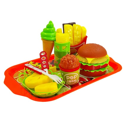 Humaira My Happy Meal Realistic Pretend Play Food Set - 18 Pc Toy Kitchen Set for Kids
