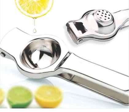 Humaira Lemon Squeezer with Bottle Opener Stainless Steel Heavy Duty Solid Metal, 1 Piece, Silver