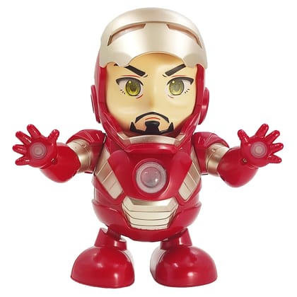 Humaira Dance Hero Iron Man Robot Battery Operated Musical Singing and Dancing Toy with Flashing Lights for Kids