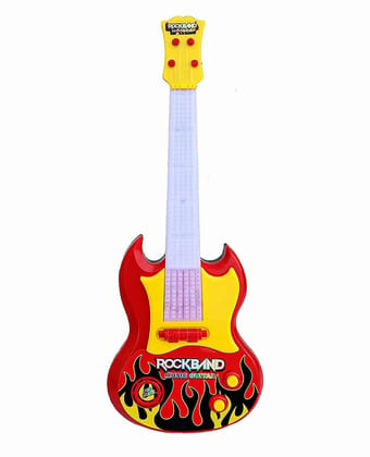 Humaira Rockband Guitar Battery Operated Music and Lights Guitar Toy for Kids