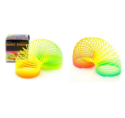 Humaira Rainbow Magic Spring Bouncy Stretchy Slinkey Toy (Set of 2)