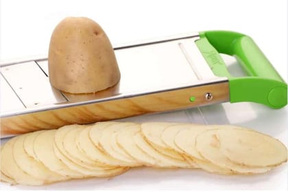 Humaira Stainless Steel Plain Slicer for Vegetable, Fruit, Potato Chips for Kitchen