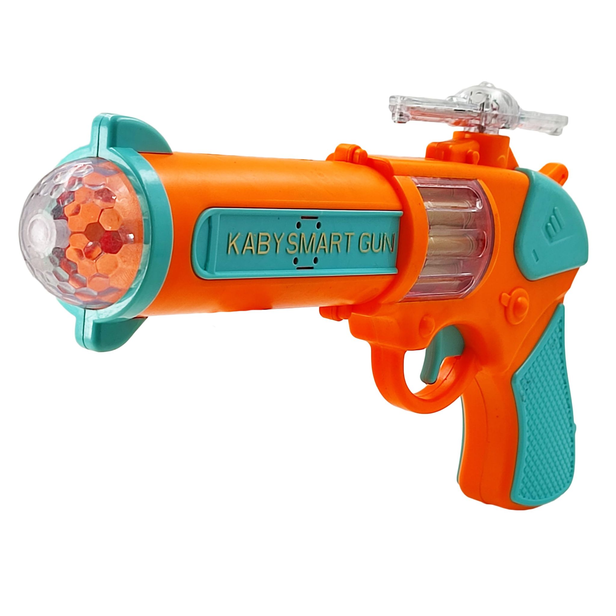 Humaira Smart Fan Gun Toy Electric Battery Operated with Rotating Fan, Flashing Light and Music Sound for Kids Boys