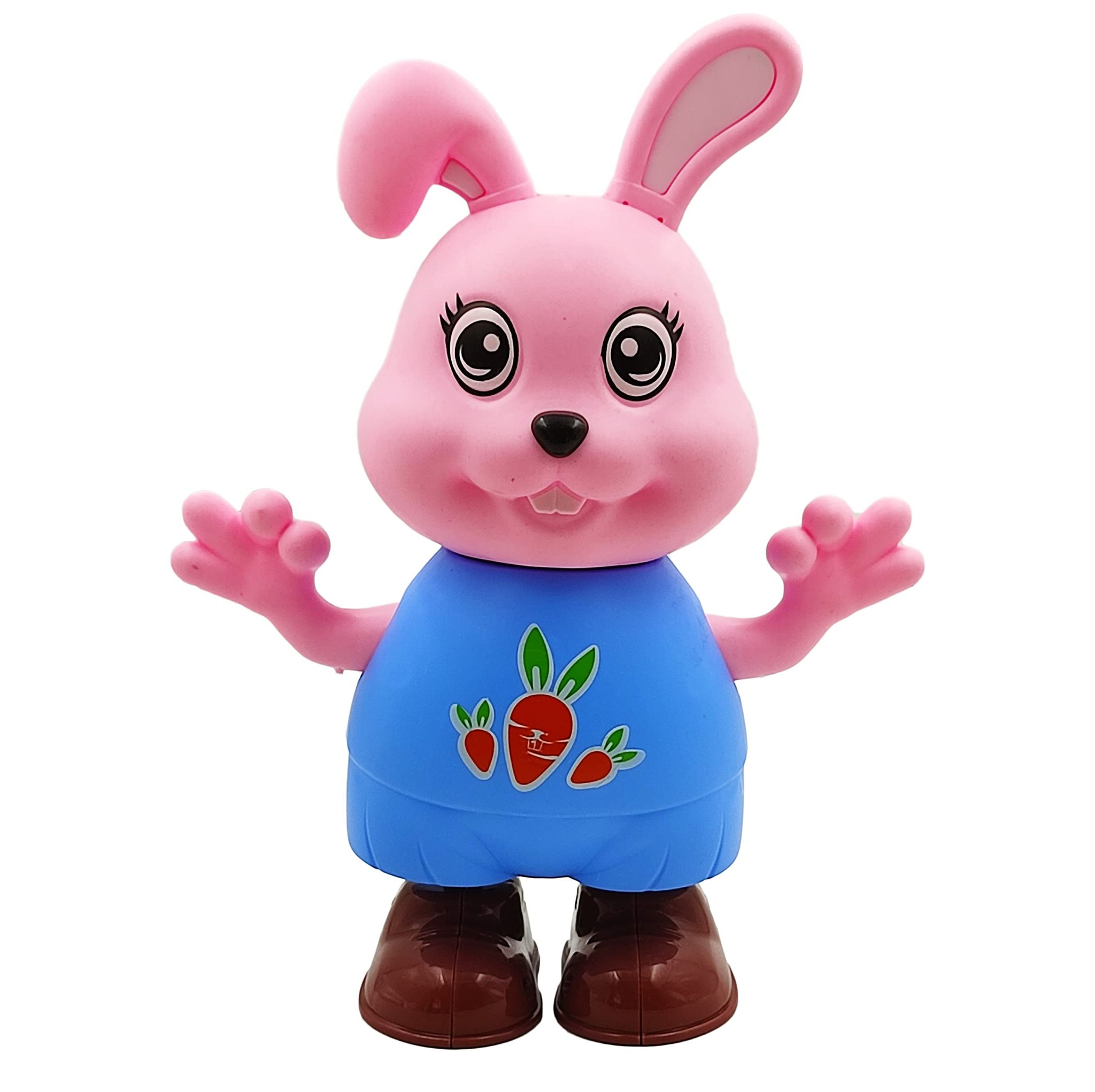 Humaira Rabbit Dancing Robot - Battery Operated Musical Sing and Dance Toy with Flashing Lights for Kids Boys