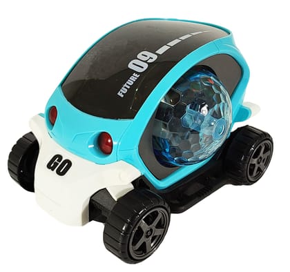 Humaira Plastic Stunt 360 Degree Rotating Car Bump and Go Toy with 3D Lights & Sounds Musical Car Battery Operated Toy for Kids Boys