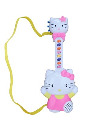 Humaira Hello Kittie Electronic Mini Musical Guitar Battery Operated Toy for Baby Toddler Kids Boys Girls