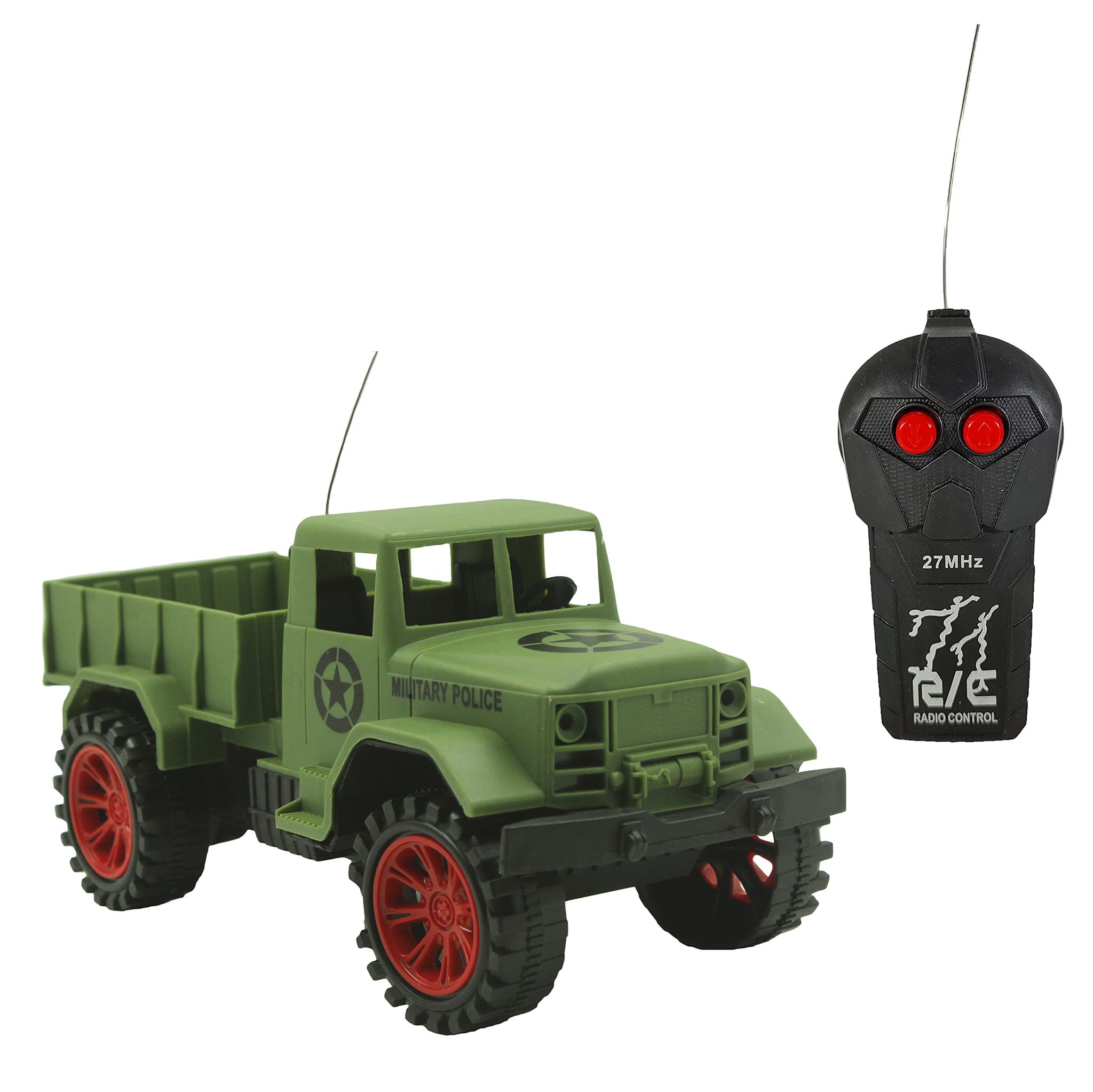 Humaira RC Military Army Truck Remote Control Model Dumper Truck Toy Vehicle 1:24 Scale, 2 Channel Forward & Backward for Kids Boys