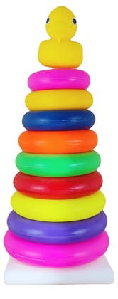 Humaira Duck Rainbow Stacking 9 Rings Toy for Kids, Toddlers, Boys