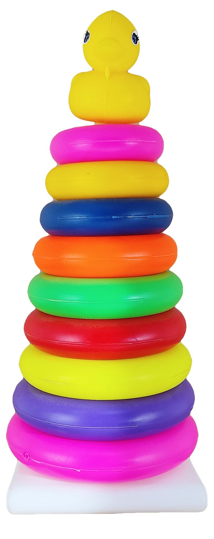 Humaira Duck Rainbow Stacking 9 Rings Toy for Kids, Toddlers, Boys