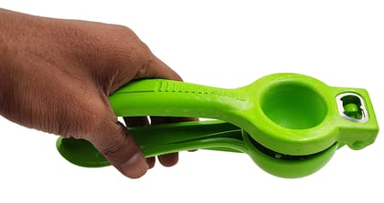 Humaira Lemon Squeezer Reamer with Bottle Opener Plastic Heavy Duty for Kitchen, 1 Piece, Green