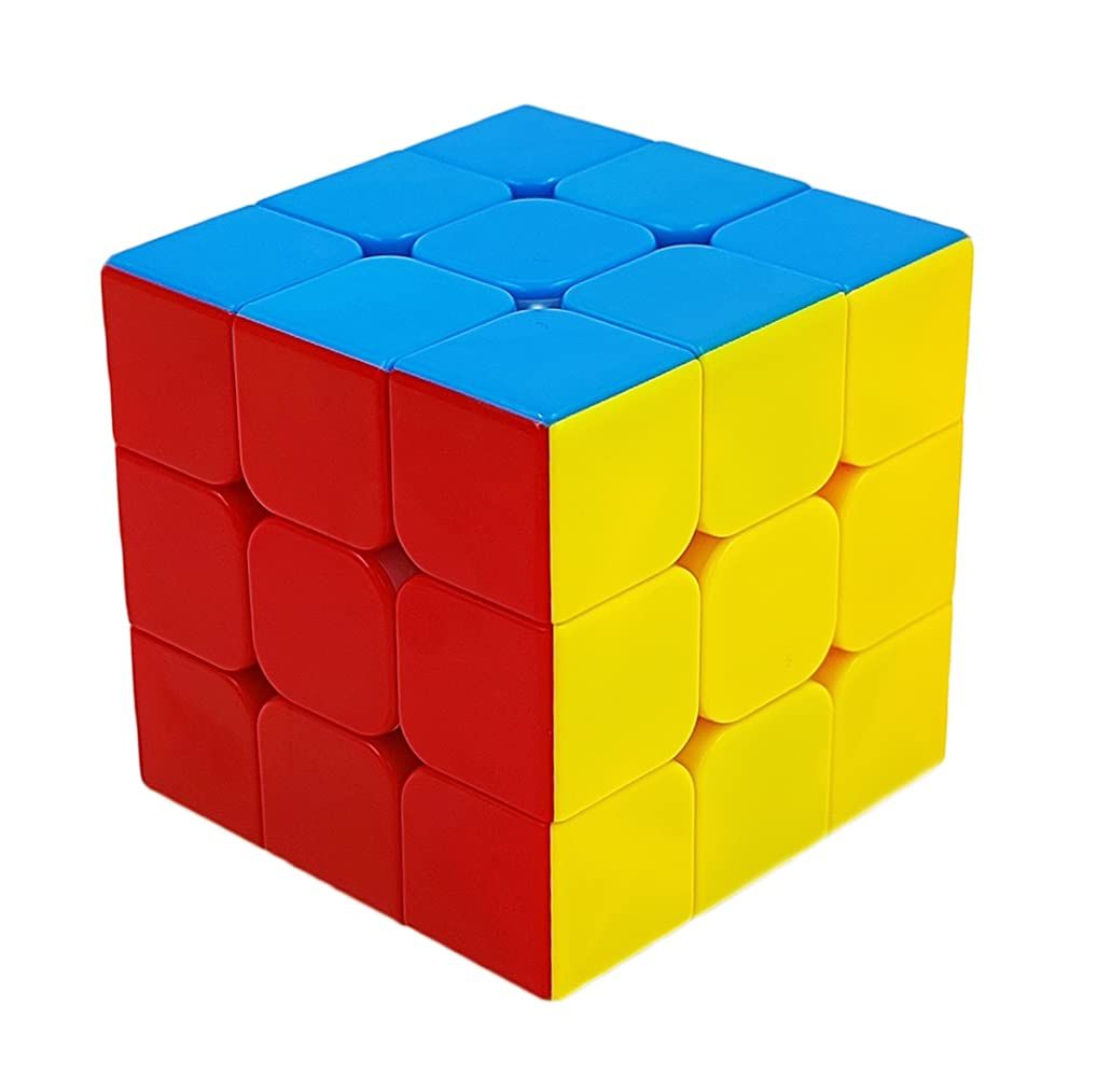 Humaira Magic Speed Puzzle Cube 3x3x3 High Stability Stickerless Toy for Kids and Adults for 3 Years and up, Multicolor