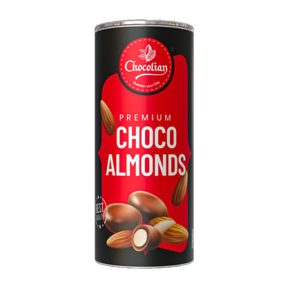 Chocolian Bakers Premium Chocolate Flavor Coated Dried Fruit Almond Nuts Tin Gift Pack Enhance Test Sweet Crispy Coting