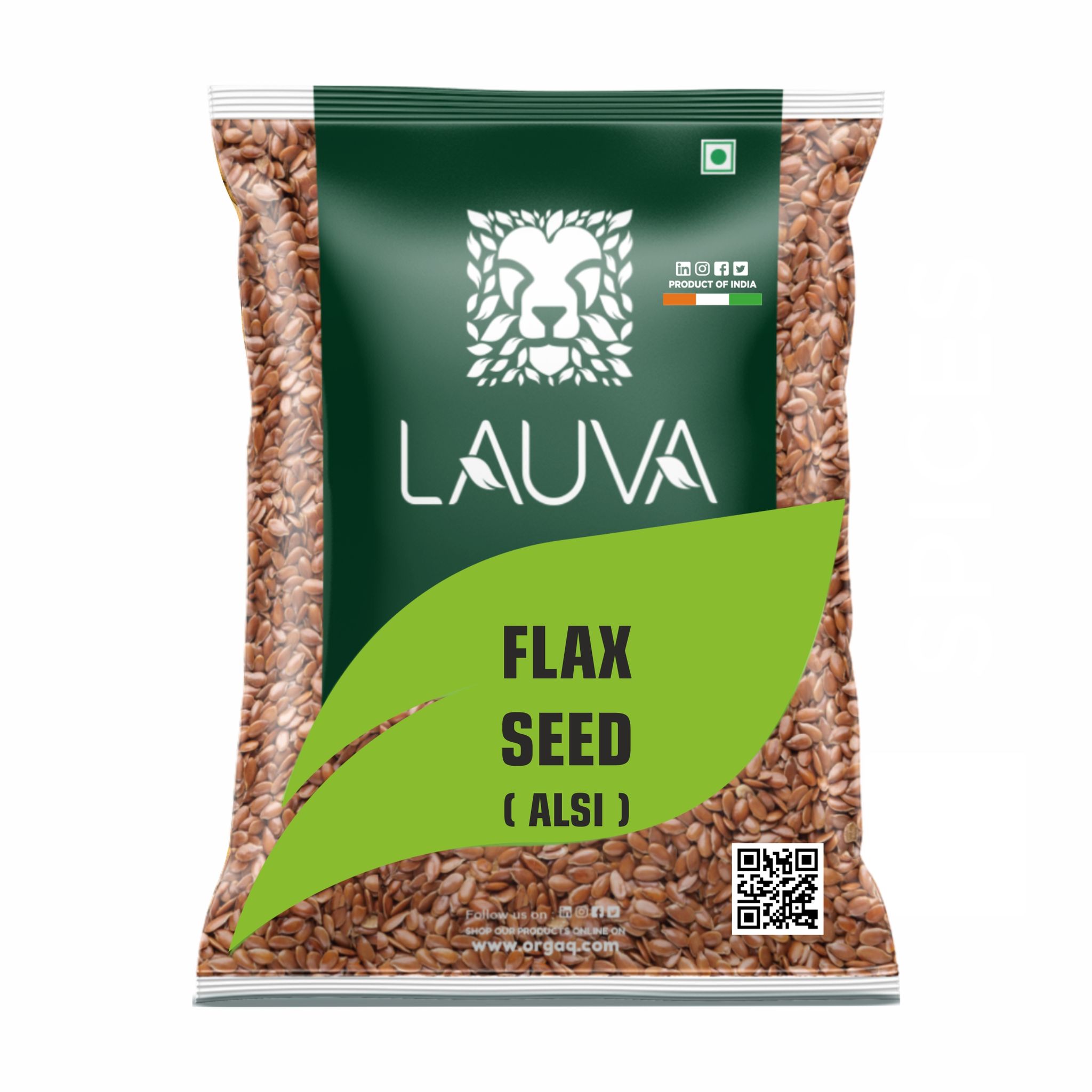 LAUVA Natural Flax seed Roasted Salted I Alsi Seeds I For Hair Growth Healthy Heart I Weight Loss Diet Snack