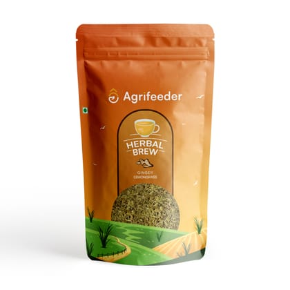 Agrifeeder Lemongrass Herbal Brew - Ginger Flavour 50gm Pouch