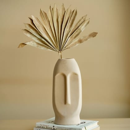 Ukiyo Face Vase (Beige)