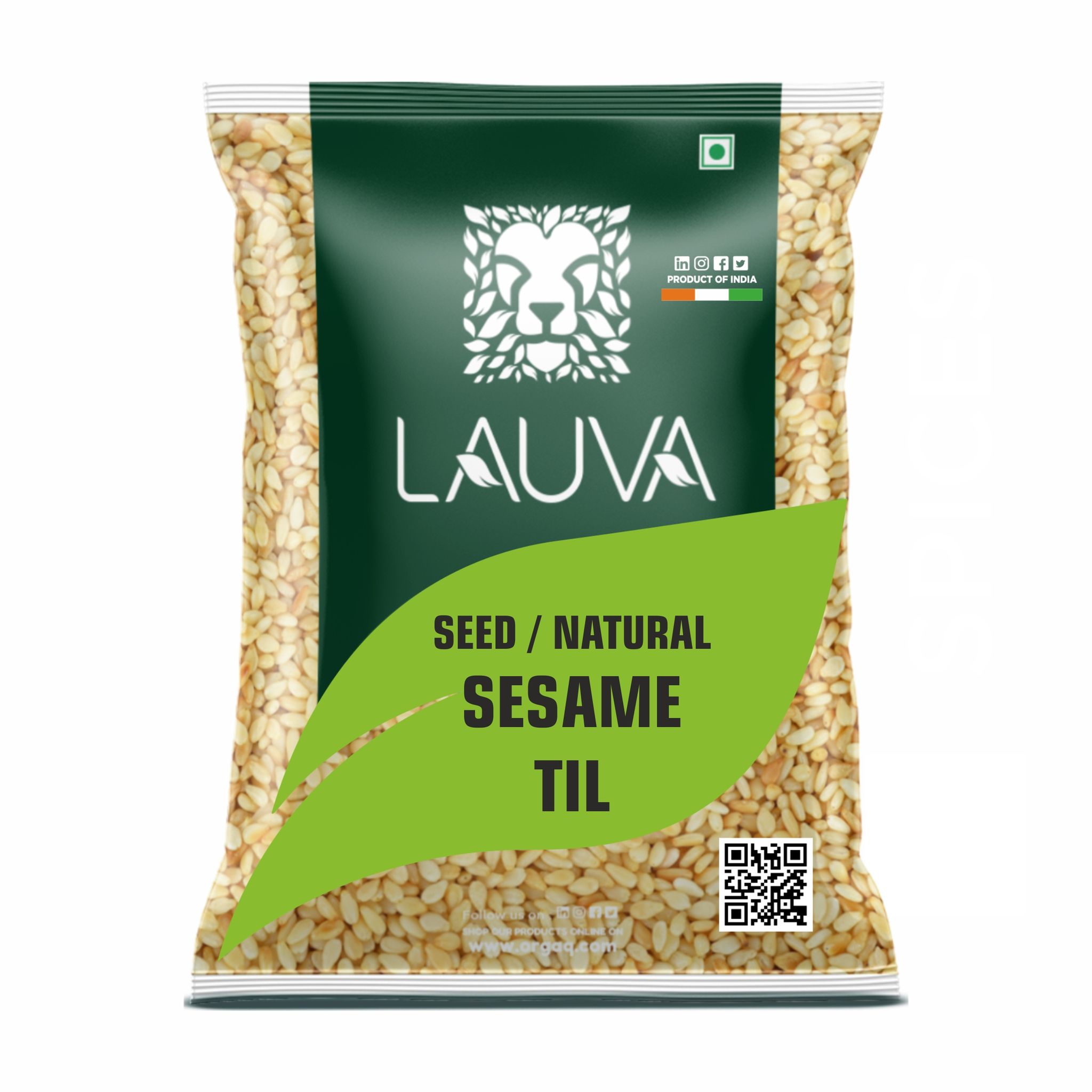 LAUVA Safade Til | Tal | Indian Spice - Whole Fresh and Natural White Sesame Seeds