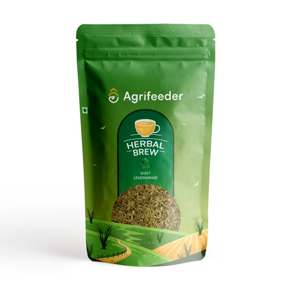 Agrifeeder Lemongrass Herbal Brew - Mint Flavour 50gm Pouch