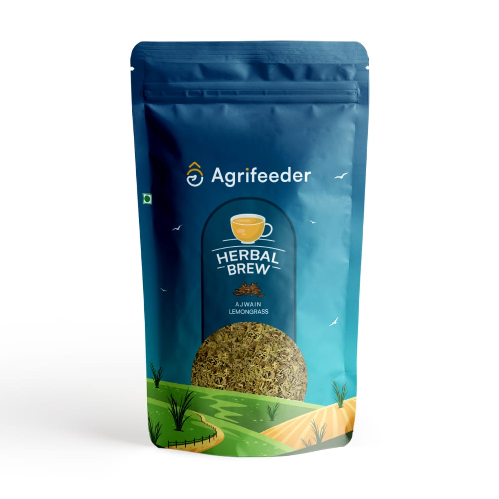 Agrifeeder Lemongrass Herbal Brew - Ajwain Flavour 50gm Pouch