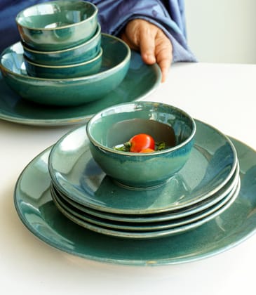 Hues of Olive Dinner Set | 38 Pieces