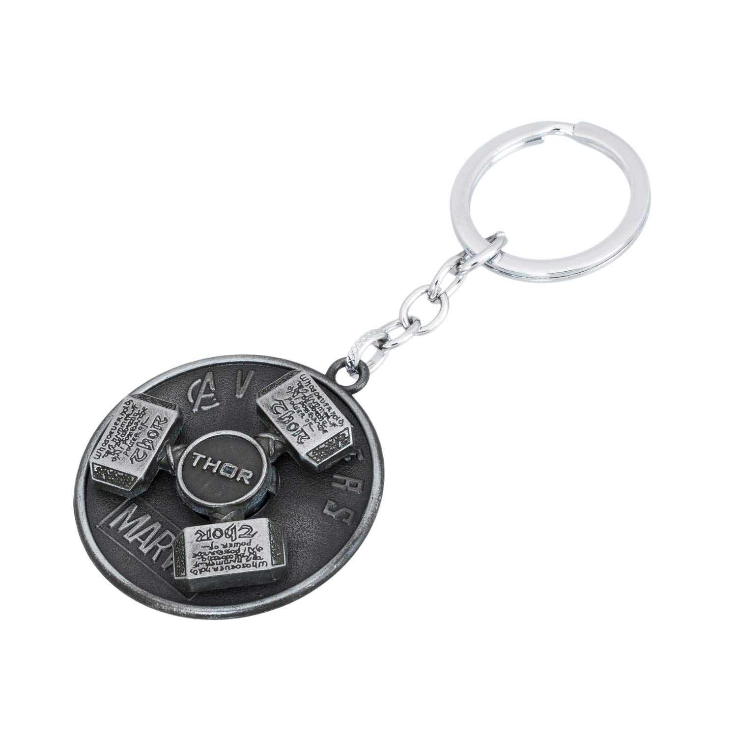 KD COLLECTIONS Thor Hammer Rotating Keychain – Grey Color – Pack of 1 Keychain