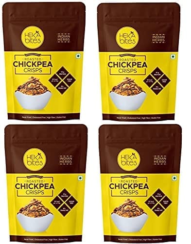 Heka Bites Roasted Chick Pea Chana |Healthy Low Calorie| High Protein Snacks| Healthy Super Snack| Low Fat| Gluten Free - 100 Gm