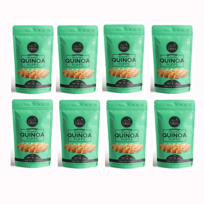 HEKA bites Roasted Quinoa Puffs Indian Chaat - Pack of 8 | Healthy Snack (40g x 8)