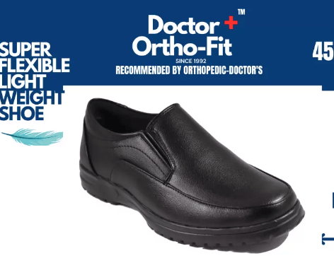 Orthofit  ORTHO-1070 Corporate Casuals For Men  (Black, Black)