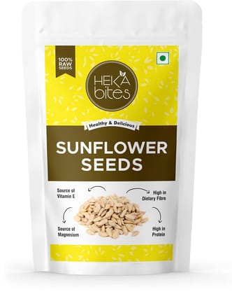 Heka Bites Raw Sunflower Seeds (Pack of 1)| Source of Vitamin E and Magnesium| High in Dietary Fibre and Protein|Super Seeds| Diet Snacks