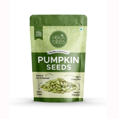 Heka Bites Raw Pumpkin Seeds Protein and Fiber Rich Superfood - 250G (Pack of 1) | Source of Magnesium, Zinc and Potassium | Seeds for Weight Loss | Diet Snacks