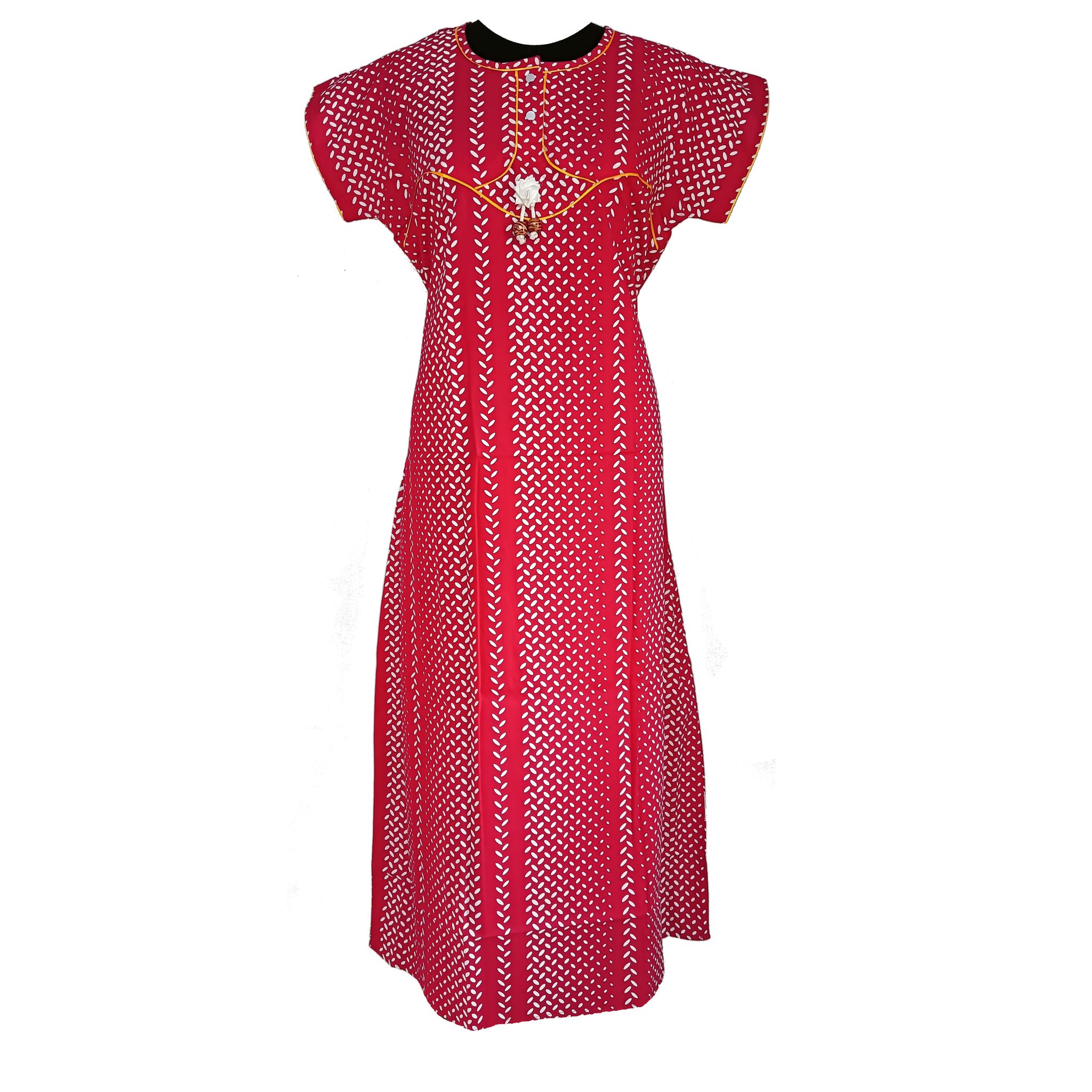 Somya pure cotton red colour capsul print xl size women cotton nighty