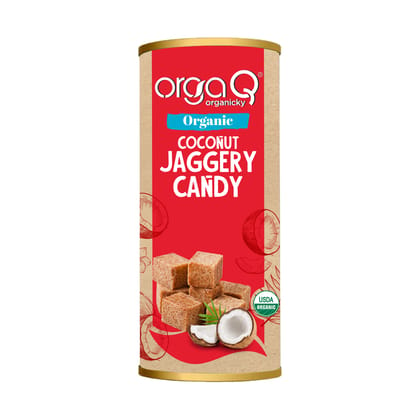 Orgaq Organicky Organic Coconut I Naariyal I sreephal Topru I Jaggery Gor Toffee Chocolate Candy| Rich in Fiber improved heart health,Boost up Immunity, Good for weight loss & digestion