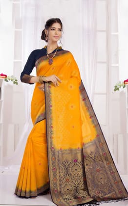 Yellow Soft Silk Saree