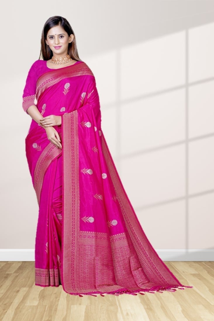 Pink South Silk Saree