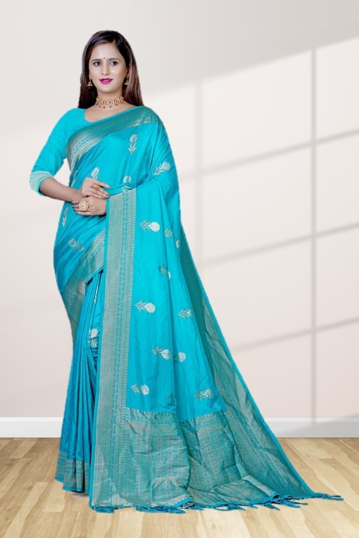 Peacock Green South Silk Saree