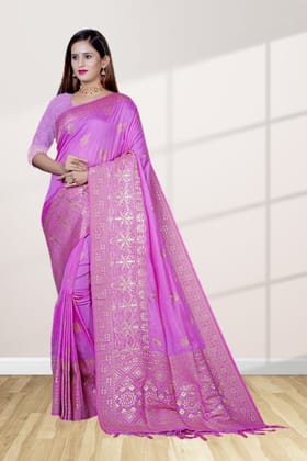 Pink Dola Silk Saree