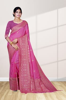 Pink Dola Silk Saree