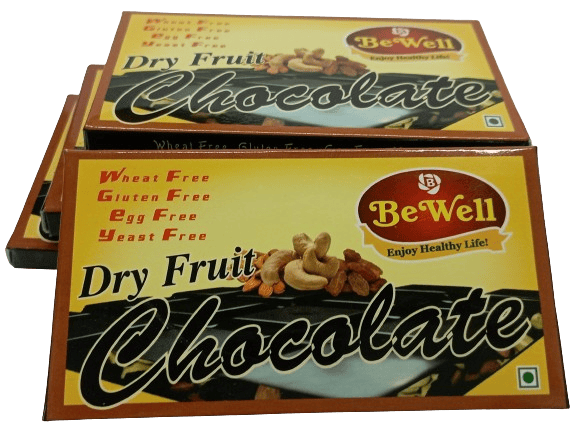 Bewell Gluten Free Dry Fruit Chocolate 4x50g