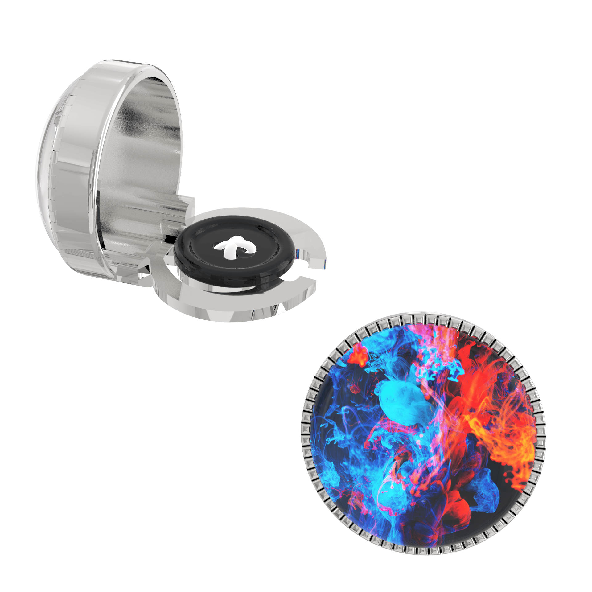 The Smart Buttons - Shirt Button Cover Cufflinks for Men - FluidFusion