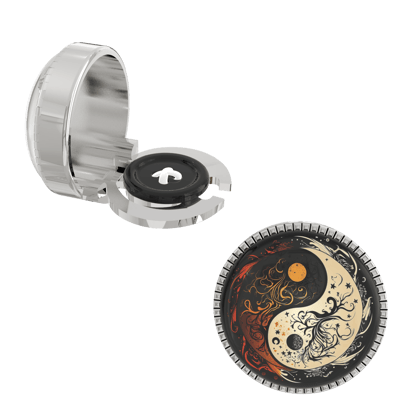 The Smart Buttons - Shirt Button Cover Cufflinks for Men - Zen Harmony Ying-Yang